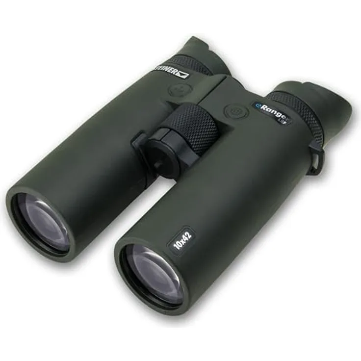 Steiner Jagd-Fernglas eRanger LRF 10x42 - Laser-Entfernungsmesser bis 3.000m, digitale Übertragung an Steiner Connect App, mit Steiner Impact Locator - Schwarz