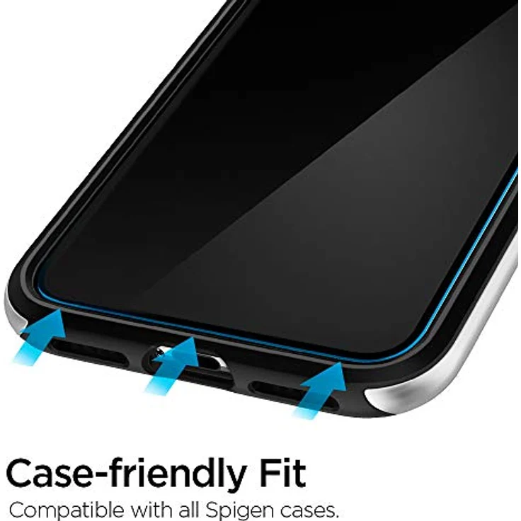 Spigen AlignMaster Displayschutzfolie, 2er Pack, kompatibel mit iPhone 11 und iPhone XR, kratzfest, 9H Härte, Hüllenfreundlich, transparent – Bild 4