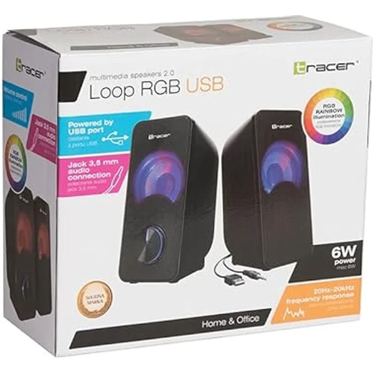 Tracer Lautsprecher 2.0 Schleife Rgb Usb Traglo46366 PC-Lautsprecher 6 Watt, für PC – Bild 4