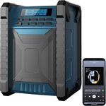 auvisio Radio: Digitales DAB+/FM-Baustellenradio, Bluetooth, 80 Watt, IP54, Akku (schwarz)