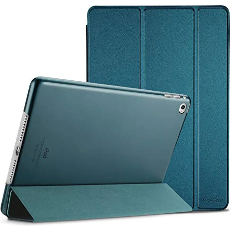 ProCase Hülle für iPad Air 2 (2014 Release), Leichte Stand Schutzhülle mit Translucent Frosted Rückhülle, Automatischem Schlaf/Aufwach, Teal – Bild 1
