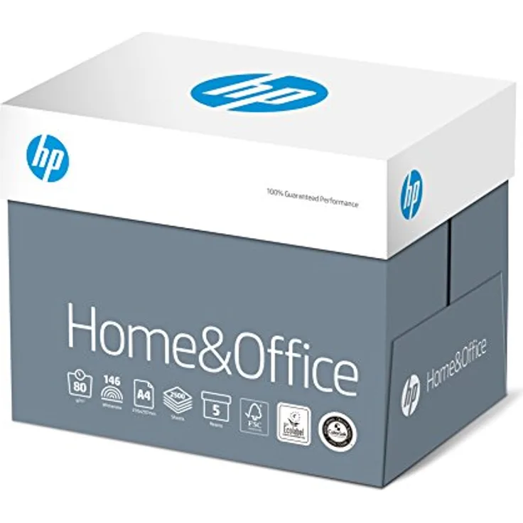 HP Kopierpapier CHP150 Home & Office, DIN-A4 80g, Weiß - Allround Kopierpapier für Zuhause und Büro ,2500 Blatt( 5x500 Blatt), 5er Pack