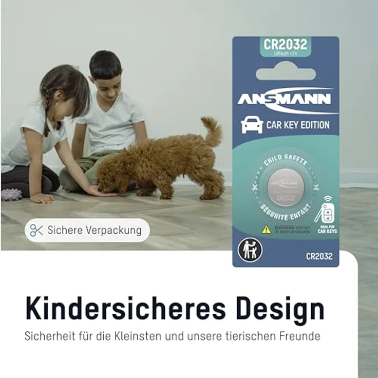 Ansmann CR2032 Li-Ion Knopfzelle, hochwertige Batterien für Autoschlüssel mit langer Lebensdauer – Bild 3