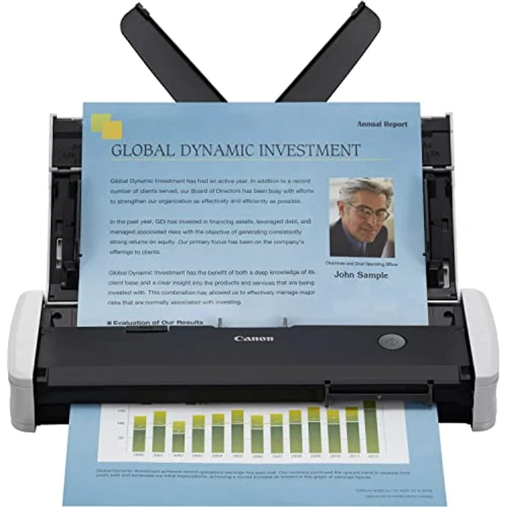 Canon R10 imageFORMULA Scanner Dokumentenscanner Mobil (Duplex Einzug, 600 DPI, eingebaute Plug und Scan Technologie, Farbscan, CaptureOnTouch Lite Software, One-line Contact Image Sensor CIS), weiß – Bild 4