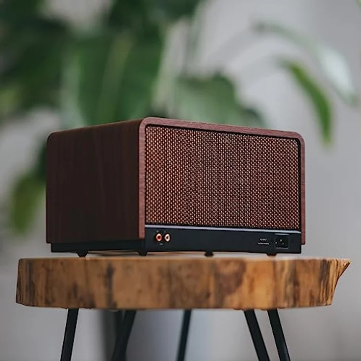 Airpulse Edifier AIRPULSE P100X - Multitreiber Lautsprechersystem (60W) im Retro-Look mit Bluetooth 5.1 (aptX) - Holz – Bild 2