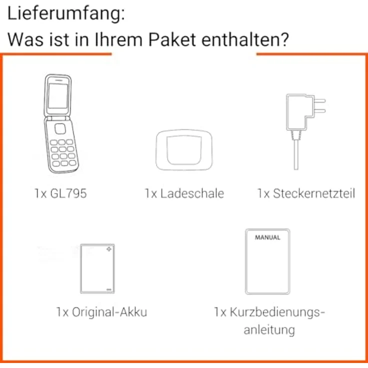 Gigaset GL795 4G Smartphone mit 2 MP Kamera, 7,11 cm (2.8 Zoll), Schwarz – Bild 6