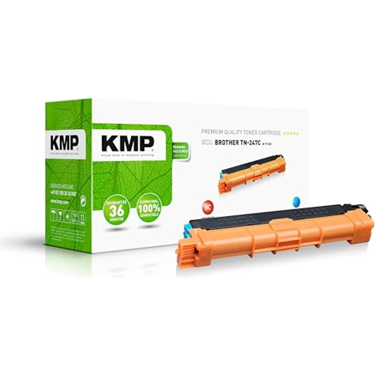 KMP Toner TN247C (C), wiederaufbereitet, hohe Farbtiefe, umweltfreundlich – Bild 2