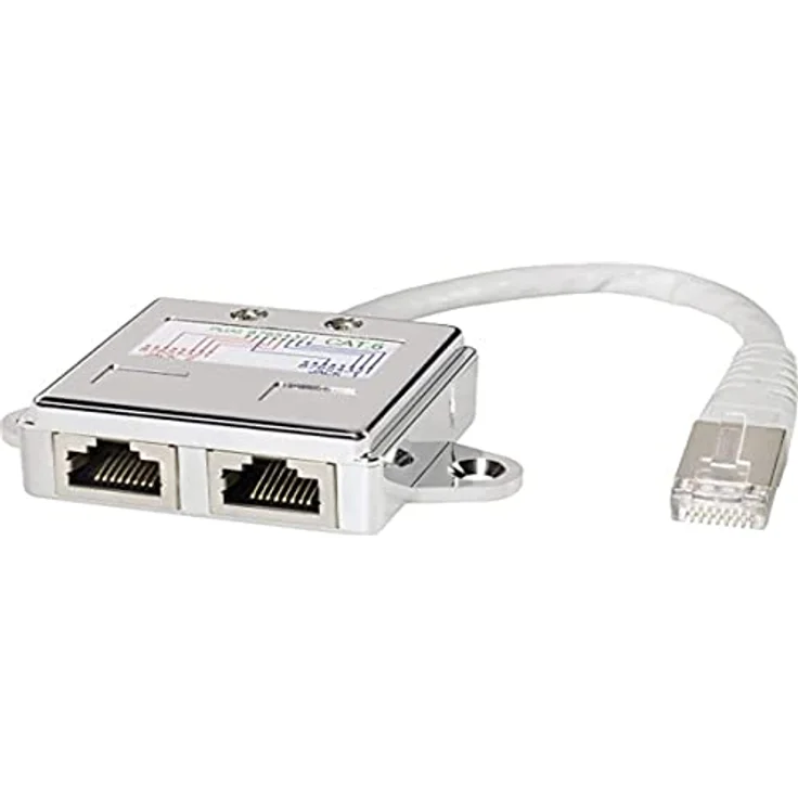 EFB-Elektronik K5126.015 ‚ Rj 2 ‚ X RJ-45 ‚ Weiß Kabel-Schnittstelle und Netzteil – Bild 1