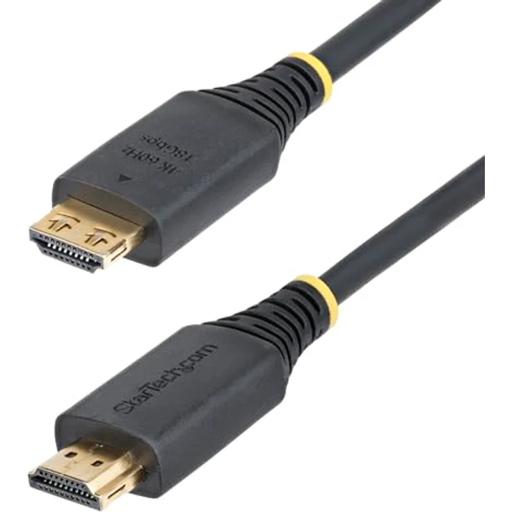 StarTech.com 1,8m High Speed HDMI-Kabel mit Griff-Steckern, 4K 60Hz, 1440p 144Hz, HDR10, HDCP 2.2, TPE-Mantel, Schwarz – Bild 2