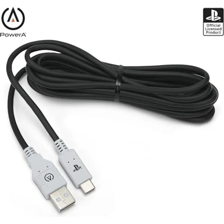 PowerA 1516957-01 USB-Kabel, 3 m, USB A zu USB C, schwarz, robust, schnelles Laden bis 3A, hohe Datenübertragungsgeschwindigkeit bis 480 Mbit/s – Bild 1