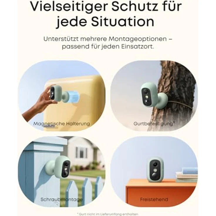 eufy eufyCam C35, Kabellose Überwachungskamera für Innen & Außen, IP67 Wetterfest, Farbnachtsicht, Lokaler Speicher, Solarpanel-kompatibel, Grün – Bild 2