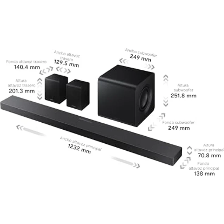 Samsung HW-Q990H/XC, 11.1.4 Kanäle, 756 W, Kabellose Soundbar mit DTS:X, Schwarz – Bild 6