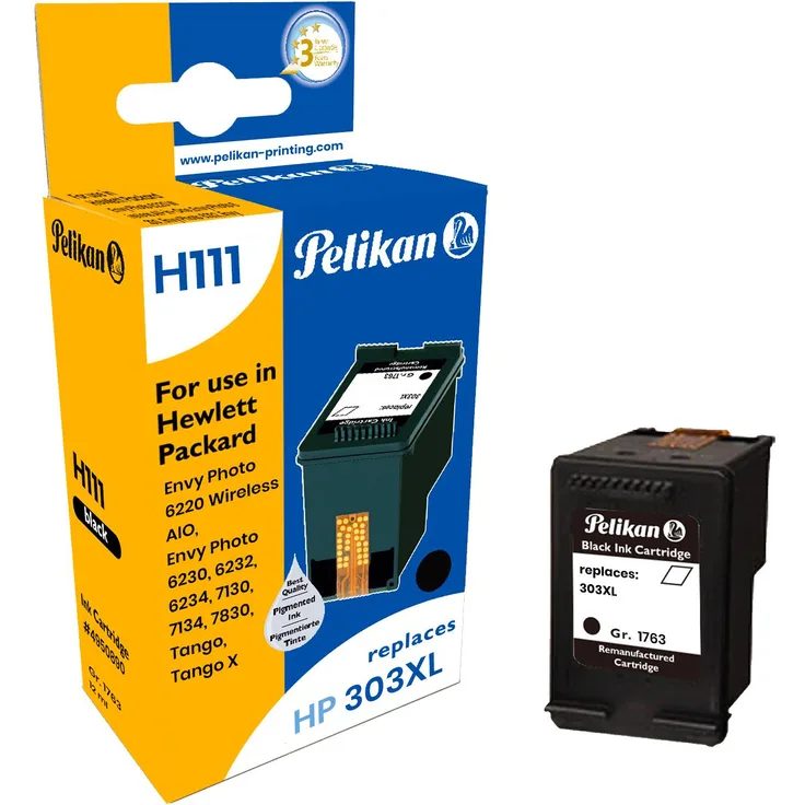 Pelikan T6N04AE 303XL Druckerpatrone, hohe Ausbeute bis 600 Seiten, schwarz, kompatibel mit HP Envy Photo Serien