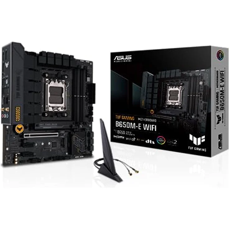 ASUS TUF B850M-E Gaming WIFI (AM5) Micro ATX Mainboard, bis zu 256 GB DDR5 RAM, Wi-Fi 6E, grau – Bild 8