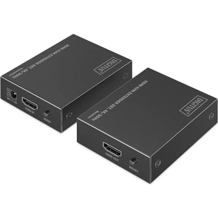 Digitus HDMI KVM Extender Set, 4K/30Hz, verlustfreie Signalübertragung bis 40m, Schwarz – Bild 5
