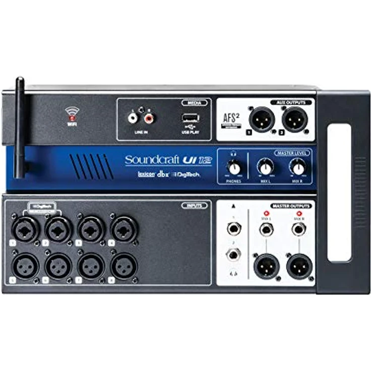 Soundcraft Ui12 Digitaler Mischer mit 12 Kanälen und Fernsteuerung, schwarz Kanal 12 12 Channel Schwarz – Bild 4