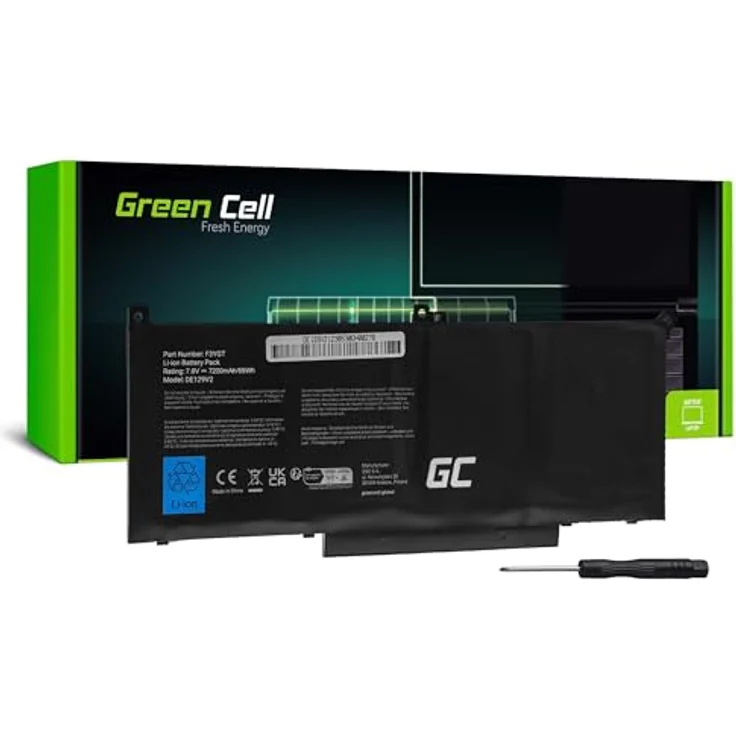 Green Cell DE129V2 Laptop Ersatzteil Akku, kompatibel mit Dell Latitude 7280/7290/7380/7390/7480/7490, 6200 mAh – Bild 1