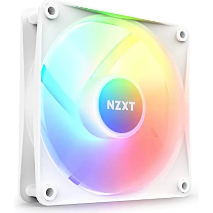 NZXT F120 RGB Core – 120 mm nabenmontierter RGB-Lüfter – 8 einzeln ansteuerbare LEDs – Halbtransparente Lüfterblätter – Hydrodynamisches Gleitlager – PWM-Steuerung – CAM-Software – Weiß - Preisvergleich