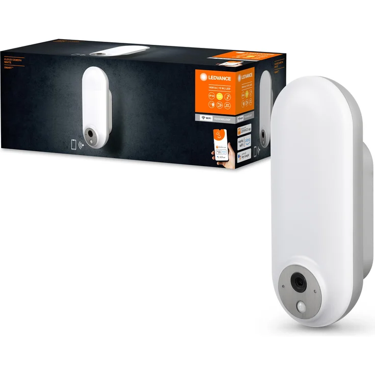 Ledvance Smart+ Camera Cloud, Netzwerkkamera, Weiss mit 3-MP-Kamera und Bewegungssensor – Bild 1