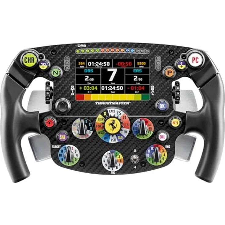 Thrustmaster Formula Wheel Add-On Ferrari SF-25 Edition, Formel-Lenkrad mit Quick-Release, 25 Eingabemöglichkeiten, Carbon-Frontplate, PS5- und PC-kompatibel - schwarz – Bild 1