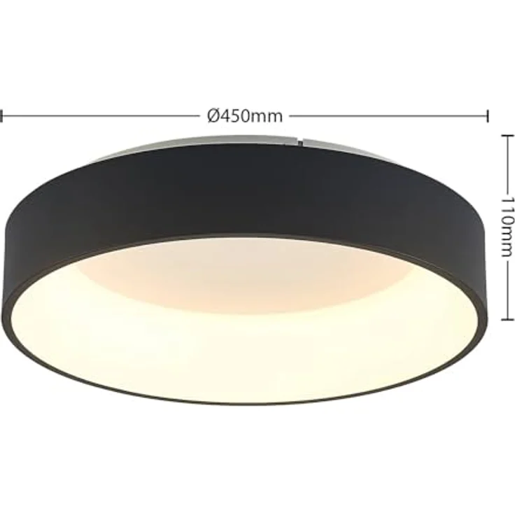 Arcchio LED Deckenleuchte 'Aleksi' (Modern) in Schwarz aus Metall - Energiesparende Küchenlampe (1 flammig) – Bild 5