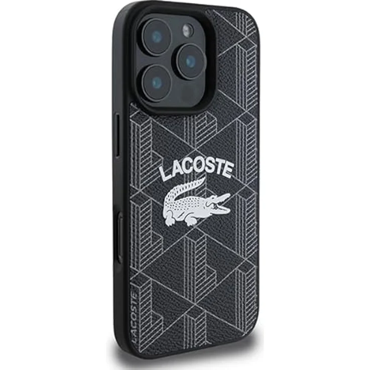 CG MOBILE Lacoste LCHMP16LPIGK Hülle für iPhone 16 Pro 6.3" schwarz, Monogram Vintage Logo, Hardcase-Typ TPU/PC/PVC-Material – Bild 4