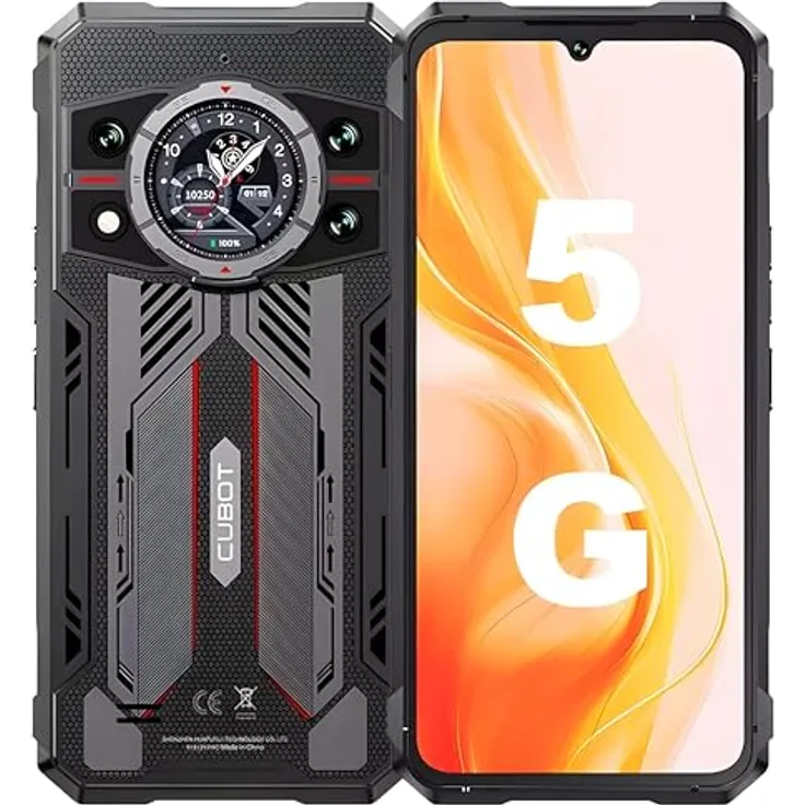 CUBOT Kingkong 11 – 5G Smartphone mit 6,72" FHD+ Display, 16GB RAM, 256GB ROM, 108MP Kamera, 10200mAh Akku, Android 15, Schwarz