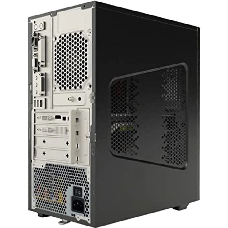 iTek SMALLCOM-B Mini Tower-Gehäuse, mATX, 2xUSB3, 2xUSB2, Brushed, schwarz – Bild 4