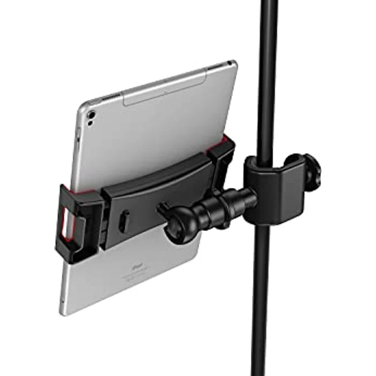 IK Multimedia iKlip 3 - Universalständer auf Mikrofonständer für Tablets von 7''bis 12,9'' mit oder ohne Schutz, Zubehör für Mikrofonständer, Befestigungsständer für iPad – Bild 8