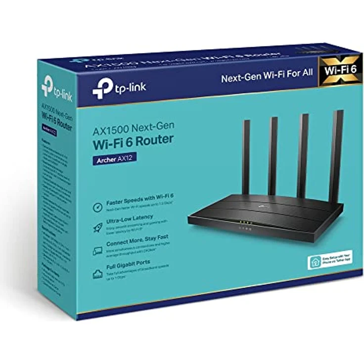 TP-Link AX1500 Gigabit Wi-Fi 6 Router, Übertragung an mehrere Geräte für doppelt so schnelle Leistung, verbesserte Abdeckung, erweiterte Sicherheit mit WPA3 – Bild 4