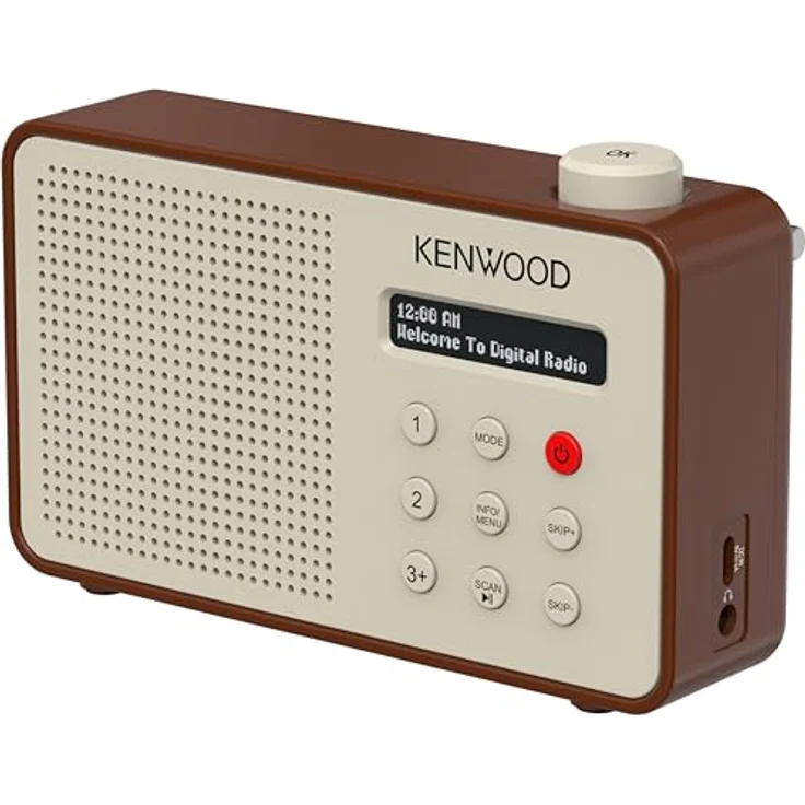 Kenwood CR-M25DAB DAB+/FM Radiowecker mit Bluetooth 5.3, Dual Alarm, Sleep-Timer, Li-ion Akku und 30 Presets - Mocca – Bild 3