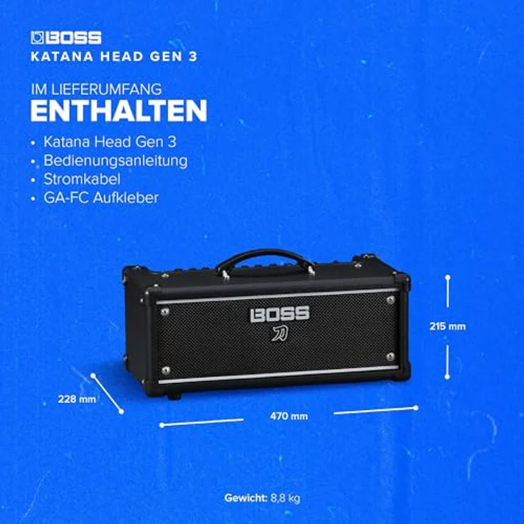 Boss by Roland Katana Head Gen 3, Gitarren-Verstärker Topteil mit 4 Kanälen, 100 Watt Leistung, eingebauten Effekten und Power Control – Bild 8