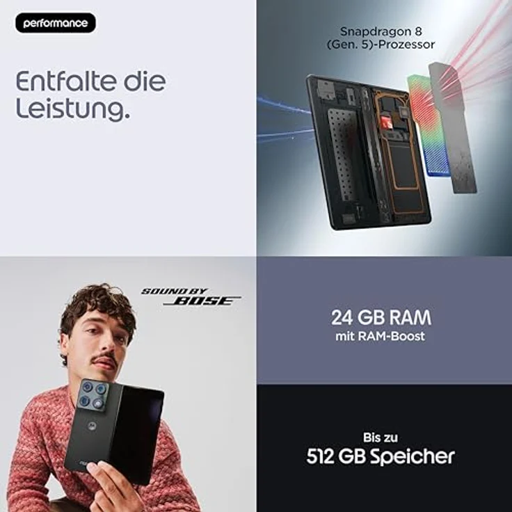 Motorola razr fold 512GB, Smartphone mit 8,1 Zoll 2K-Display und erstklassigem Kamerasystem, Schwarz – Bild 7