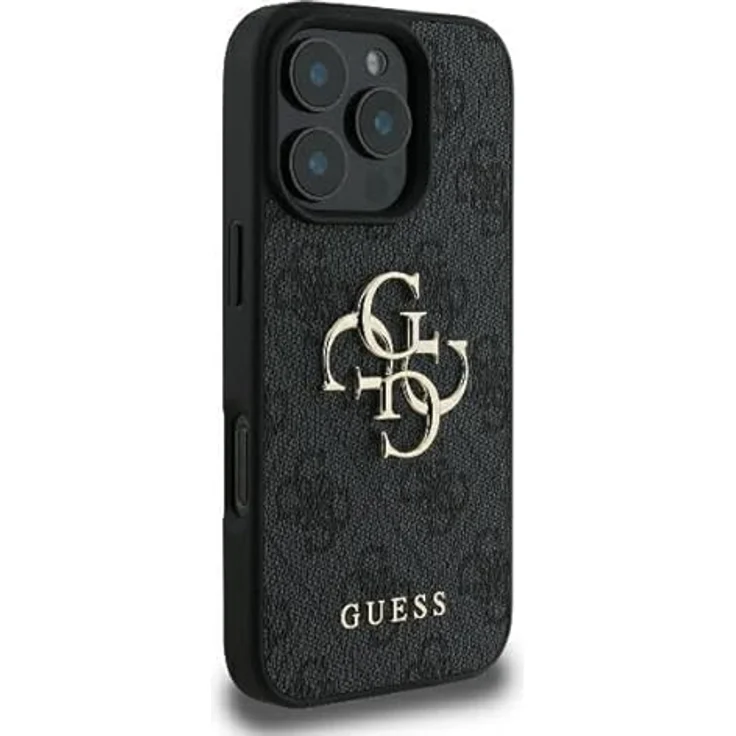 CG Mobile Guess GUHCP16X4GMGGR hülle für iPhone 16 Pro Max 6.9" Schwarz hardcase 4G Big Logo - Hartschalenkoffer mit TPU/PC/Kunstleder - Schwarz – Bild 4