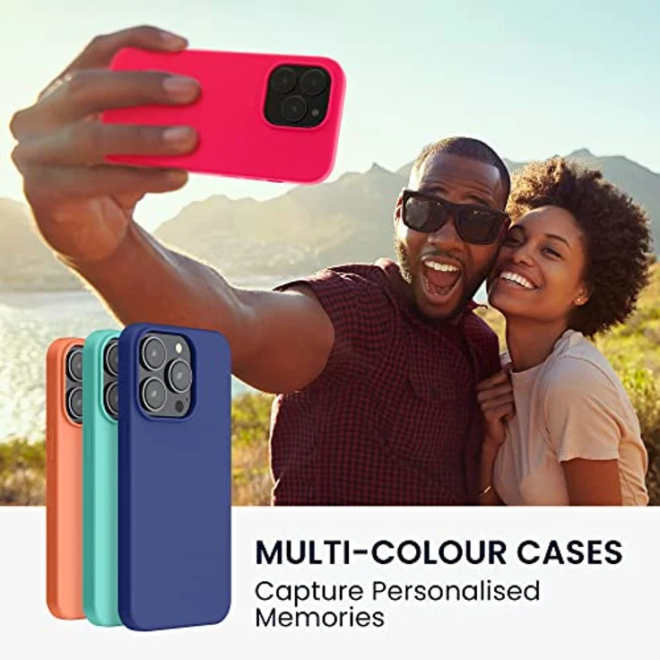 kwmobile Handyhülle für iPhone 14 Pro, Silikon Schutzhülle in Neon Pink, stoßfest und kabelloses Laden unterstützend – Bild 3