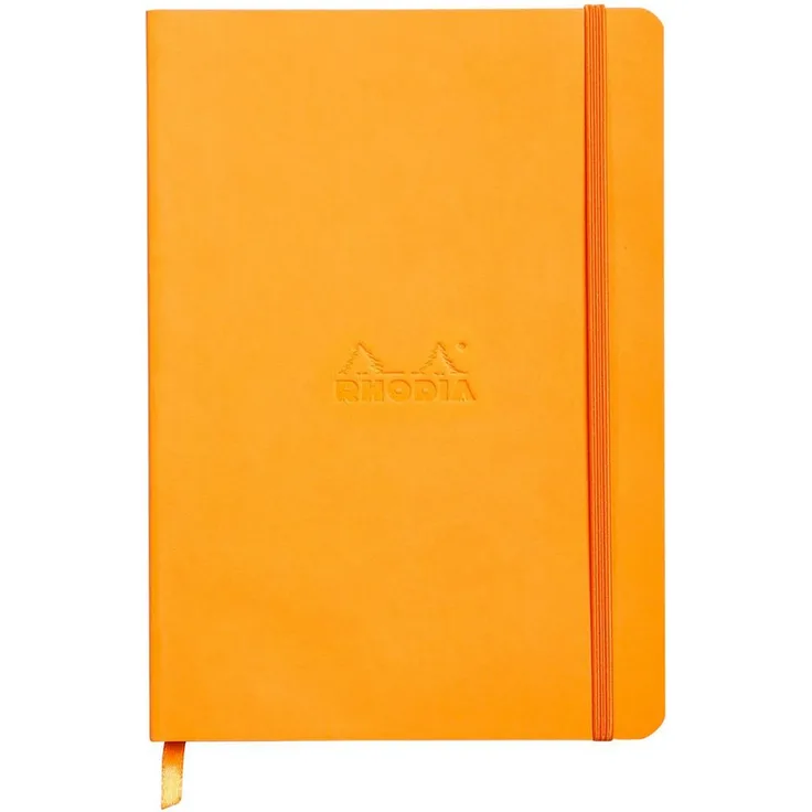 Rhodia Einsteck-Fotoalbum Notizbuch A5 Softcover, 80 Blatt elfenbein, 90g, kariert, Orange