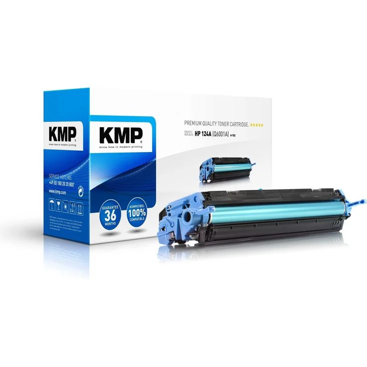 KMP H-T82 (C) Toner, hochwertige Polymertoner-Kartusche für gleichbleibend hohe Druckqualität, cyan