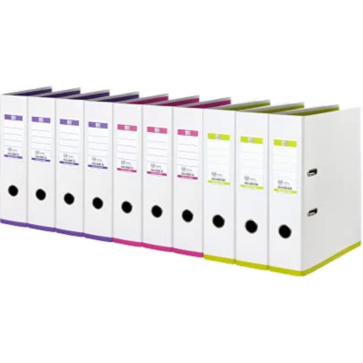 OXFORD Aktenordner, A4, Bicolour- PP Bezug, 80 mm Rückenbreite, Oxford Premium-Mechanik, auswechselbares Rückenschild – Bild 2