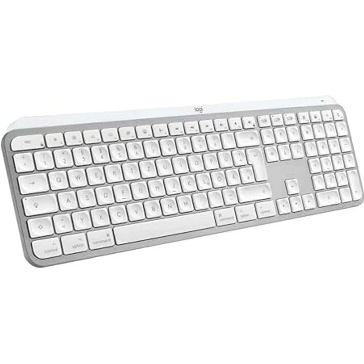 Logitech MX Keys S for Mac (DE, Kabellos), Tastatur, Grau mit Apple-Oberflächen und Logi Options+ Smart Actions – Bild 1