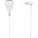 Hama Verlängerungskabel mit gewinkeltem Eurostecker, für innen, 3 m, Weiß