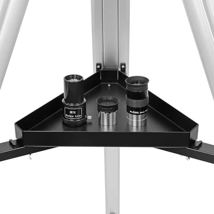 Omegon Teleskop AC 90/1000 EQ-2, Refraktor mit 90mm Objektivöffnung und stabiler parallaktischer Montierung – Bild 7