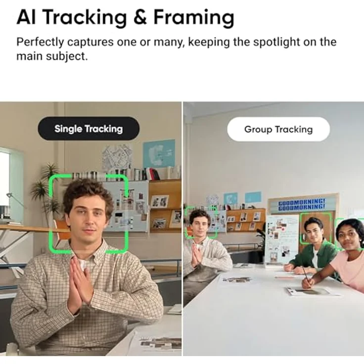 INSTA360 Link 2C Polarweiß, KI-gesteuerte 4K-Webcam mit HDR-Technologie und automatischem Zoom – Bild 7