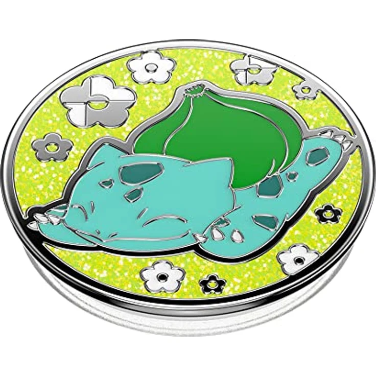 PopSockets: PopGrip - Ausziehbarer Sockel und Griff mit einem Austauschbarem Top für Smartphones und Tablets - Pokémon - Bulbasaur Nap Enamel – Bild 3