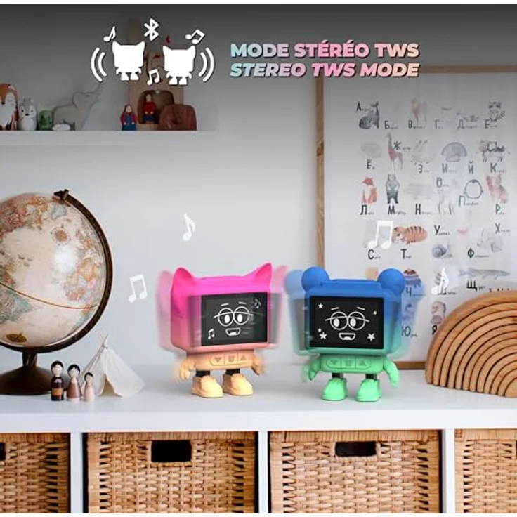 Mobility on Board Dancing Clock, Bluetooth 5.3 Lautsprecher mit 3W Leistung und Diffusor, Rosa – Bild 8