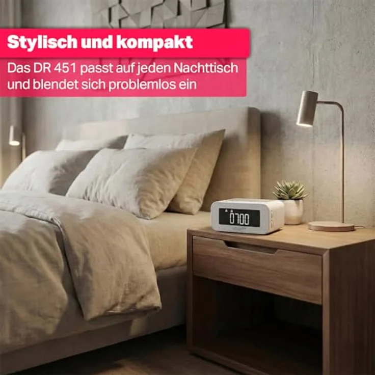 Albrecht DR 451 DAB+/UKW Radiowecker mit Musik-Streaming, Dual-Alarm und ASA Warnsystem – Bild 2