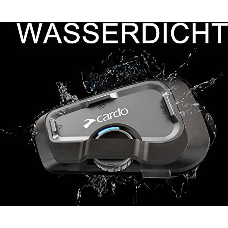 Cardo Freecom 4X Motorrad-Intercom, 4 Kanäle, 1200 m Reichweite, natürlicher Sprachbetrieb, Schwarz – Bild 5