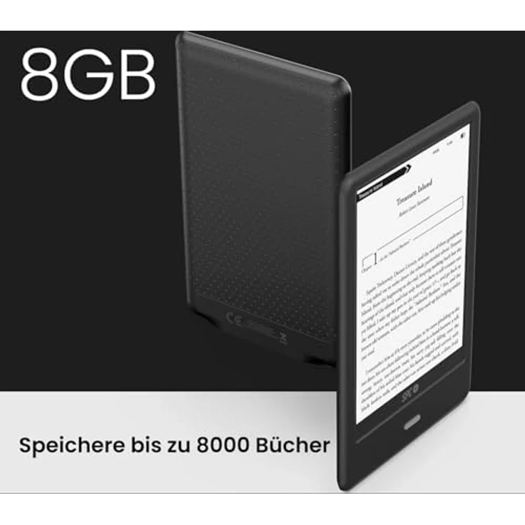 SPC Dickens Light 2 Pro, 6 Zoll E-Book Reader mit E-Ink Touchscreen, 8GB Speicher für über 8000 Bücher, einstellbare Helligkeit und Farbtemperatur, Schwarz – Bild 4