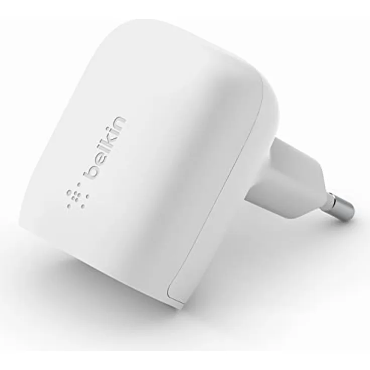 Belkin USB-C Power Delivery Schnellladegerät, Zertifiziert für PD 3.1 PPS, kompaktes Format iPhone 13, Pro, Max, Mini, iPad, Galaxy, Pixel und andere Geräte, 20W -Weiß, WCA006vfWH, 20-W