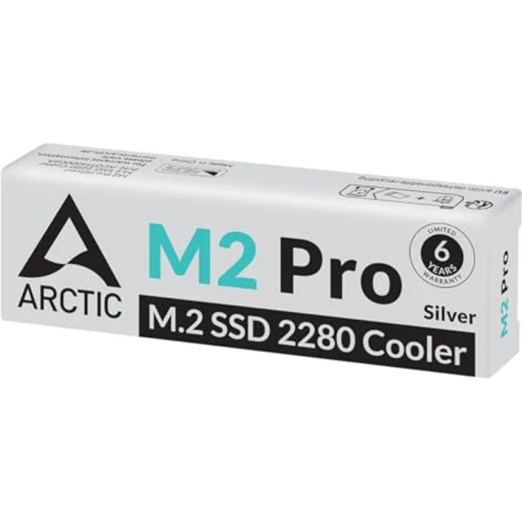 Arctic M2 Pro, M.2 SSD-Kühler mit Kühlkörper/Radiator, Silber, 24,2 mm x 73 mm x 10,5 mm – Bild 6