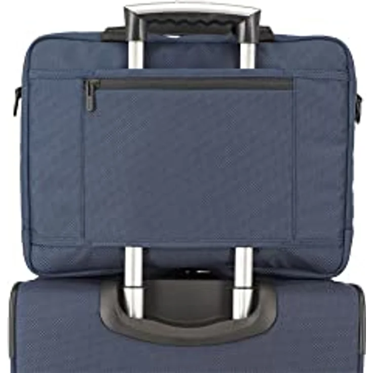 travelite Laptoptasche Meet, marine, 15,6-Zoll Laptopfach, Trolley-Aufsteck-System – Bild 3